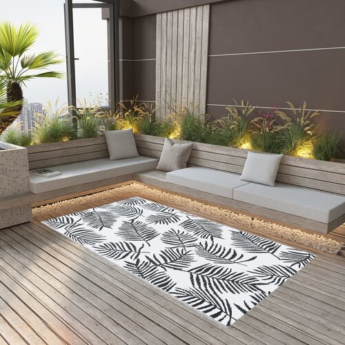 Vanjski tepih ARAKIL bijelo-crni 120 x 180 cm PP Cijene