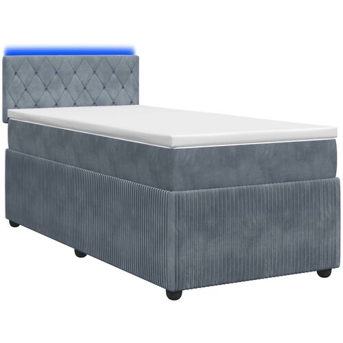  Boxspring krevet s madracem Tamnosiva 90 x 200 cm Bar&amp;scaron;un Slike