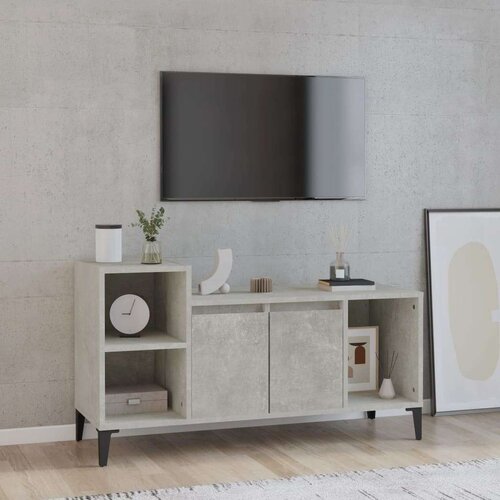 TV ormarić boja betona 100x35x55 cm od konstruiranog drva Cijene
