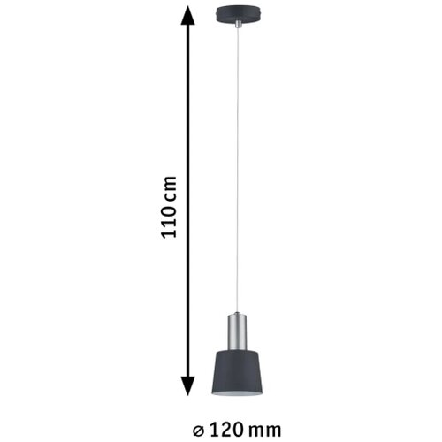 PAULMANN 79691 - 1xE14/20W Viseći luster na sajli NEORDIC HALDAR 230V Slike