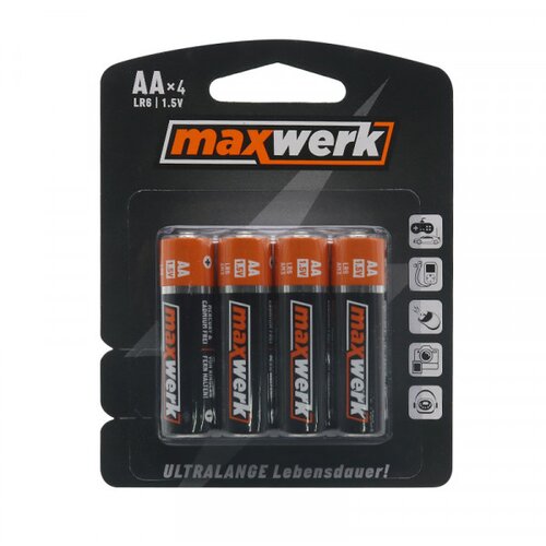 Ms baterija alkalna AA LR6&amp;nbsp;1,5v 4/1 Maxwerk Slike