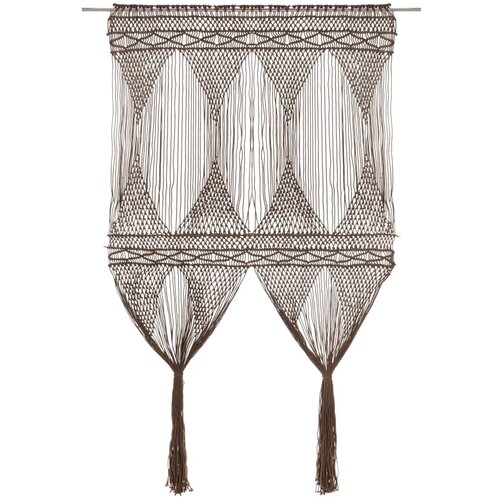  The Living Store Zavesa makrame taupe 140x240 cm bombaž - Zavesa, (21495301) Cene