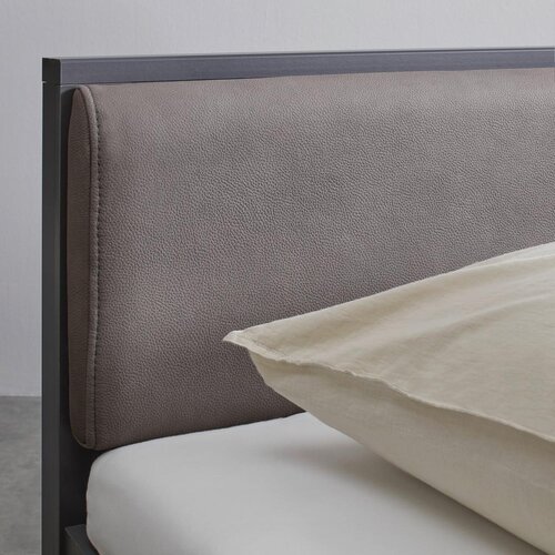 Bessagi Home Oblazinjena Postelja Mariello, Antracit, Rjava, 180x200 Slike