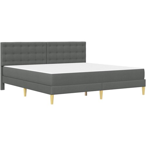  Okvir kreveta s madracem Tamno siva 180 x 200 cm tkanina Slike