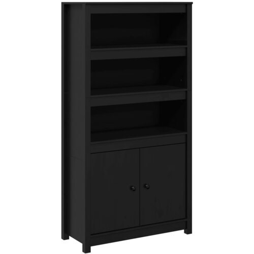 Maison Chic Komoda - Predalnik črna 80x35x154 cm trdna borovina, (21715951) Slike