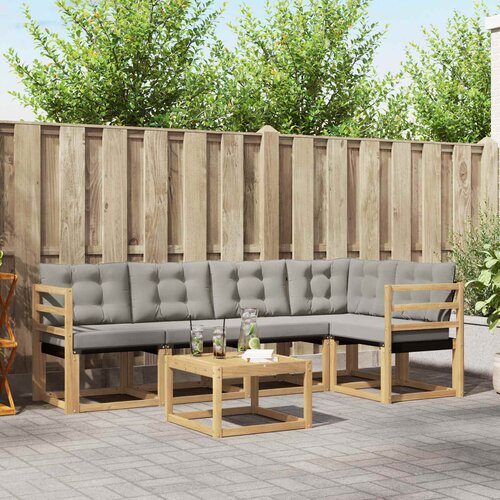  Set vanjskih sofa 6 kom. Bijela i svjetlosiva Cijene