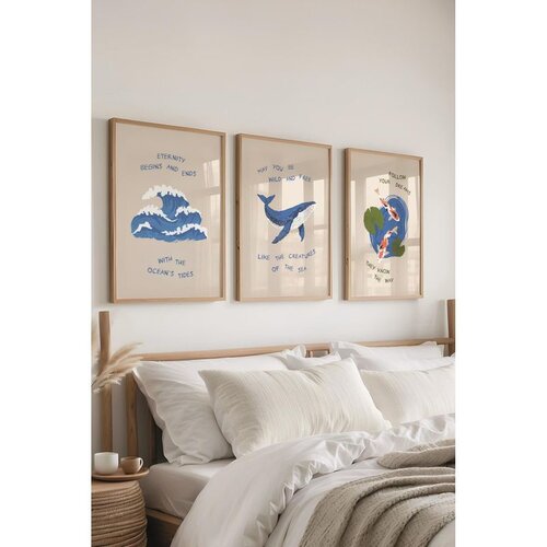 WALLXPERT &Ccedil;-300528 - 3040 set dekorativnih slika u vi&scaron;e boja (3 komada) Cene