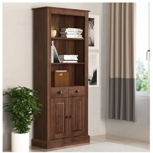 St&amp;oslash;raa Rjav regal iz masivnega bora 181x31 cm Mille &amp;ndash; Slike