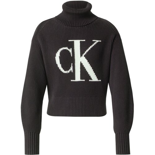 Calvin Klein Jeans Pulover crna / bijela Slike