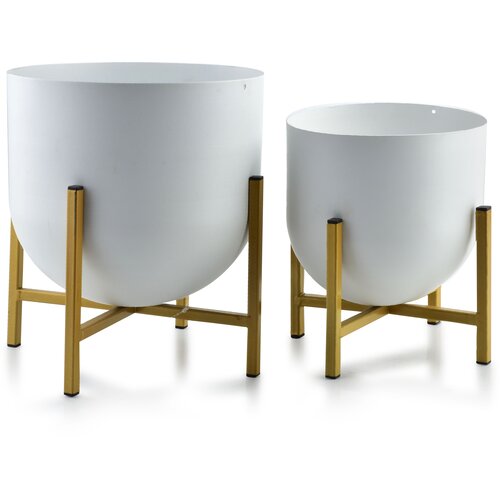 Mondex Swen White&amp;amp;Gold Komplet 2 Ohi&amp;scaron;ij24Xh26Cm/18,5Xh21Cm, (5000191646) Slike