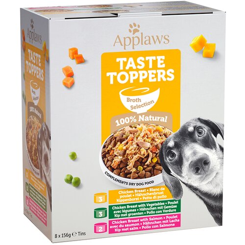 Applaws Taste Toppers v bujonu 8 x 156 g - Poskusno pakiranje v bujonu Cene