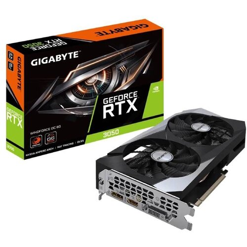 Gigabyte Grafična kartica GeForce RTX 3050 WINDFORCE OC 8G, 8GB GDDR6, PCI-E 4.0 - GV-N3050WF2OC-8GD Slike