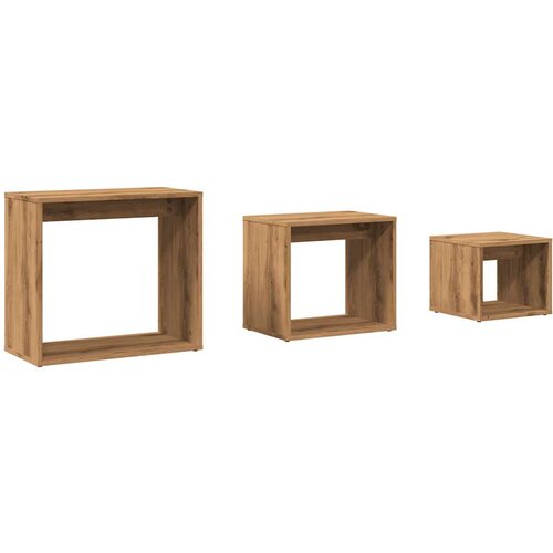 VidaXL Komplet mizic 3-delni artisan hrast inženirski les, (22056425) Slike