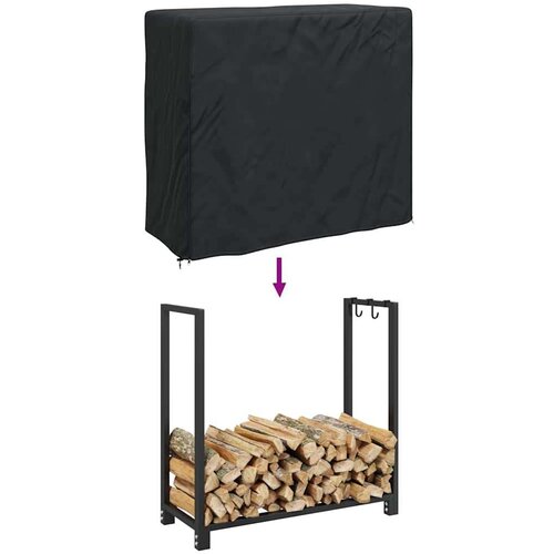 VidaXL Pokrov za vanjski namje&amp;scaron;taj Crna 122 x 61 x 106 cm 210D tkanina Slike