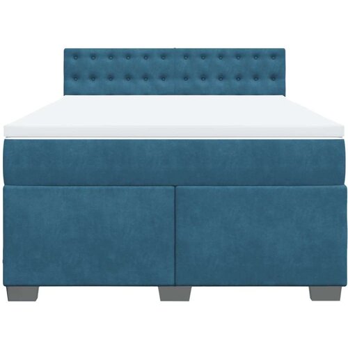 vidaXL Krevet box spring s madracem plavi 160 x 200 cm baršunasti Cene
