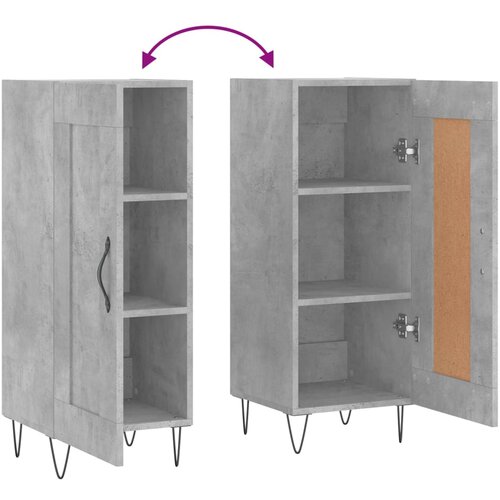 Komoda siva boja betona 34,5x34x90 cm od konstruiranog drva Slike