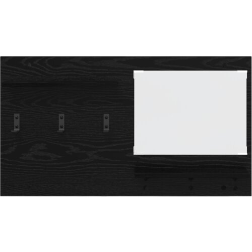 VidaXL Vje&amp;scaron;alica za kapute na zidu Crni hrast 90 x 10 x 50 cm Slike