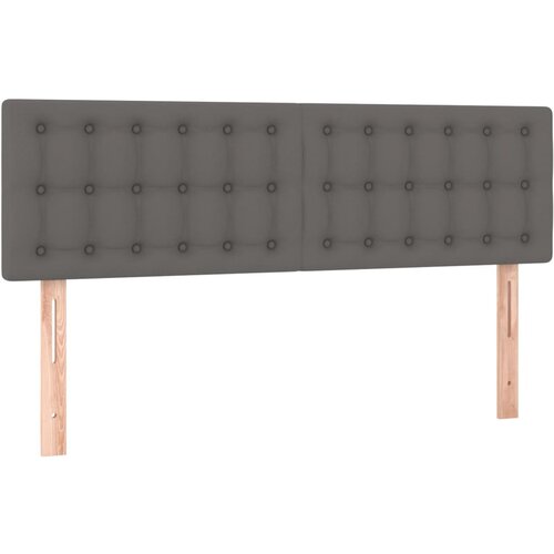 Maison Chic Posteljno vzglavje - Vzglavna omarica 2 kosa sivo 72x5x78/88 cm umetno usnje, (22077769) Cene
