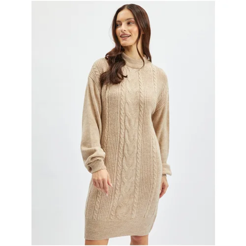 Orsay Beige Ladies Sweater Dress - Women