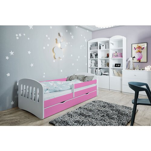 HAPPYKIDS OTRO�KA POSTELJA EMA 180X80 (VE� BARV)-Bela/Roza Cene