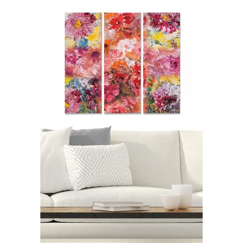 Wallity MDF161623715 multicolor decorative mdf painting (3 pieces) Cene
