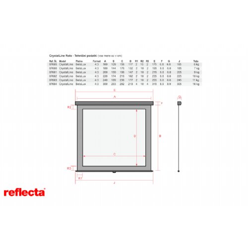Reflecta Crystal-Line Rollo 160x129 (156x117) Slike