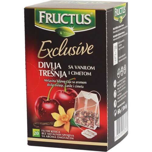 Fructus čaj divlja trešnja vanila cimet 60g Cene