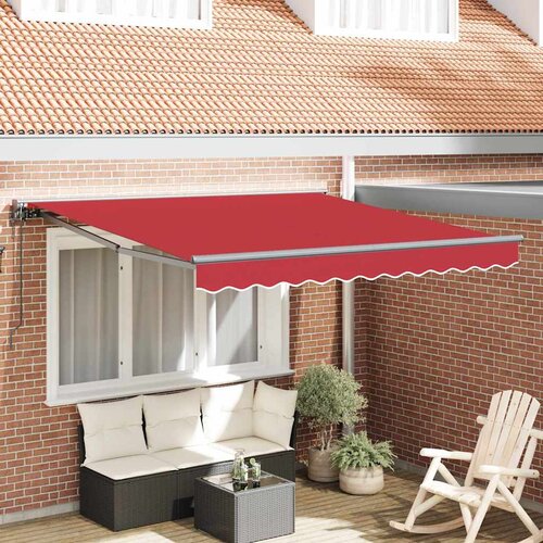 vidaXL retraktilna tenda rdeča 350x250 cm Cene
