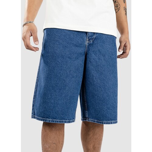 Empyre Ultra Loose Sk8 Denim W Embroidery Kratke hlace medium blue Cene