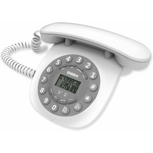 Uniden CE6601 white žični fiksni telefon Slike