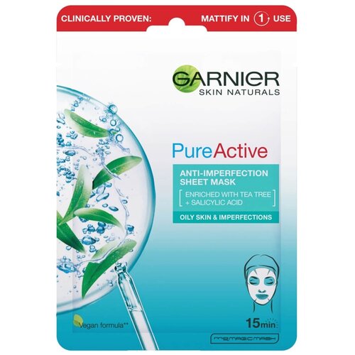 Garnier skin Naturals Pure Active maska u maramici protiv nepravilnosti 28g DEDAN52 Cene