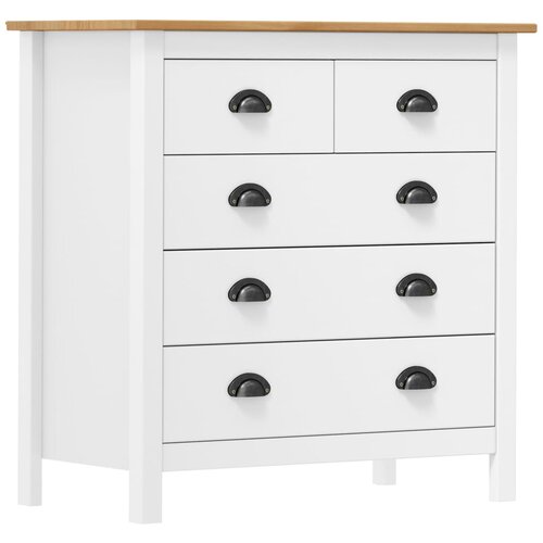 vidaXL Komoda Hill Range bijela 79 x 40 x 80 cm od masivne borovine Cijene