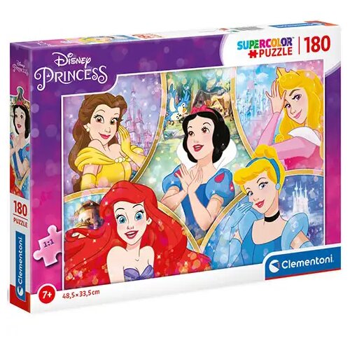 Clementoni 180-delna Supercolor sestavljanka Disney princese - Cene