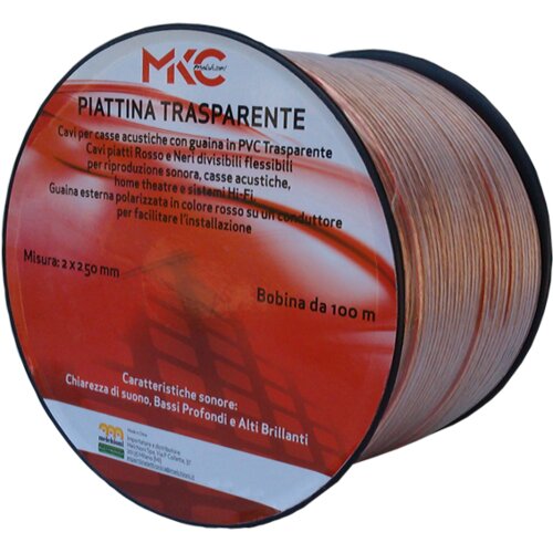 Mkc Kabl za zvučnike, 2 x 2.50mm, 100met, transparent &amp;ndash; Kabel transp. 2&amp;times;2,5 Slike