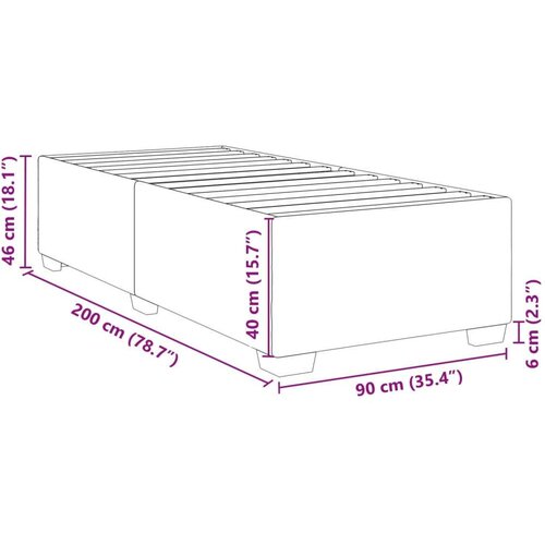 VidaXL Okvir za krevet crni 90x200 cm od tkanine Slike