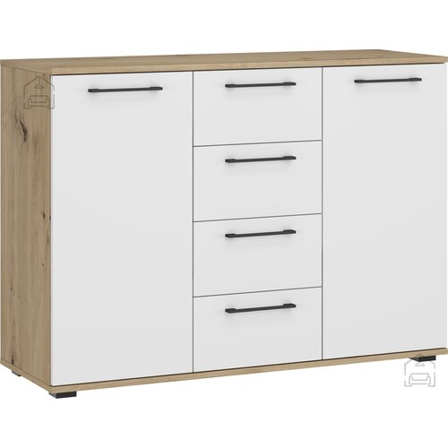 Halmar Komoda Flex KM-2 - artisan hrast/bela Slike