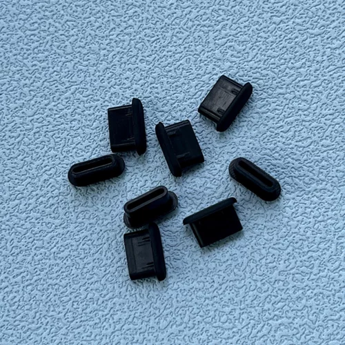 Onasi Silikonski čepki za zaščito pred prahom in vlago za različne aparate z vhodom Type-C - črn