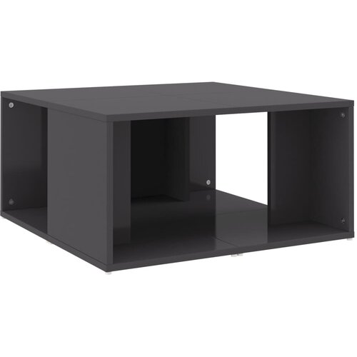  Stolići za kavu 4 kom sjajni sivi 33x33x33 cm konstruirano drvo Slike