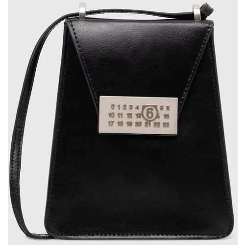 MM6 MAISON MARGIELA Kožna torba Numbers Vertical Mini Bag boja: crna, SB5WG0018