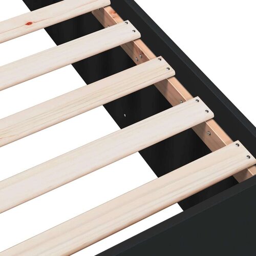  Okvir za krevet crni 120x190 cm konstruirano drvo Slike