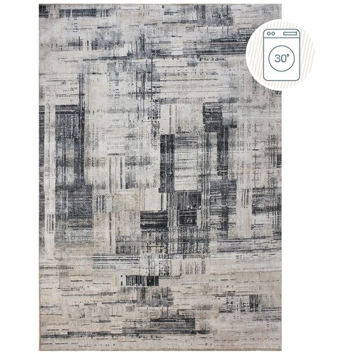 Flair Rugs Sivi periv tepih 152x230 cm Silas Abstract – Cene