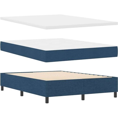 Box spring krevet s madracem Plava 140 x 190 cm tkanina Slike
