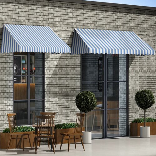 vidaXL Bistro tenda 400x120 cm modra in bela Cene