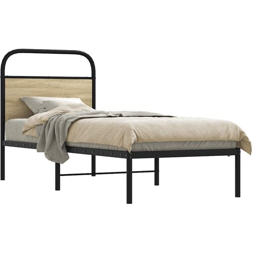 vidaXL Posteljni okvir brez vzmetnice 80x200 cm sonoma hrast inž. les Cene