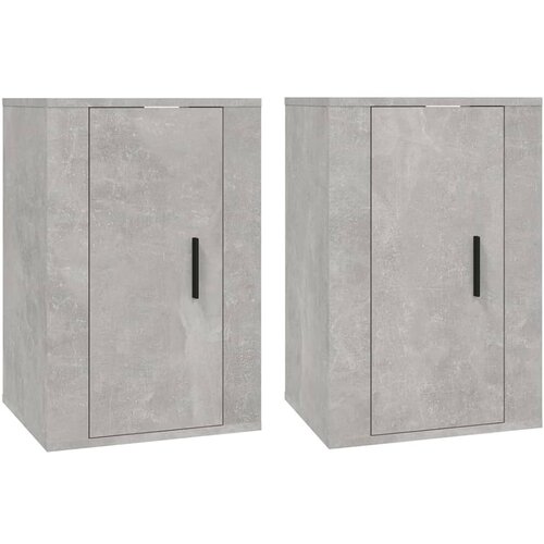 vidaXL Stenska TV omarica 2 kosa betonsko siva 40x34,5x60 cm, (20734700) Cene