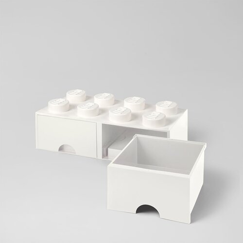 Lego bijela kutija za pohranu s dvije ladice Cene