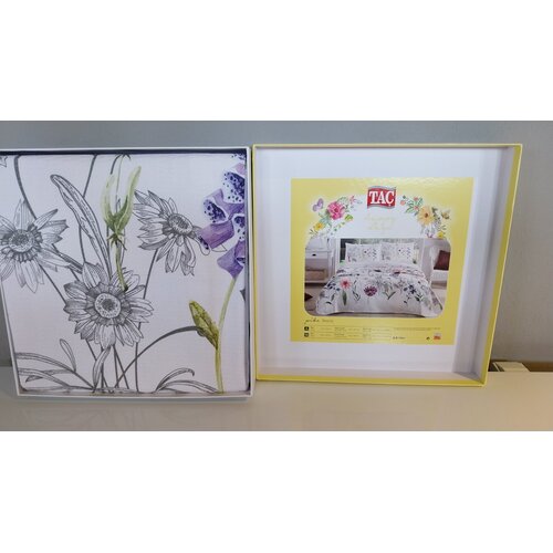 Tac Set posteljine sa prekrivačem Beauty, 100x200cm, Beli Slike
