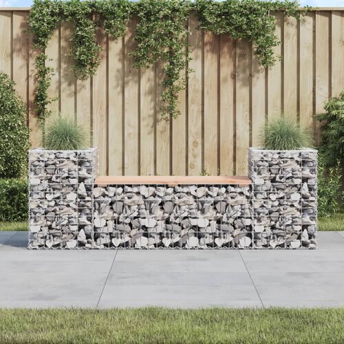  The Living Store Vrtna gabionska klop 183x41x60,5 cm trden les douglas - Vrtna Klop, (21440719) Slike