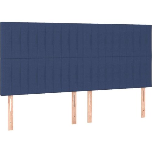  Uzglavlje 4 kom plavi 100x5x78/88 cm od tkanine Slike