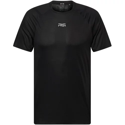 4f Tehnička sportska majica svijetlosiva / crna